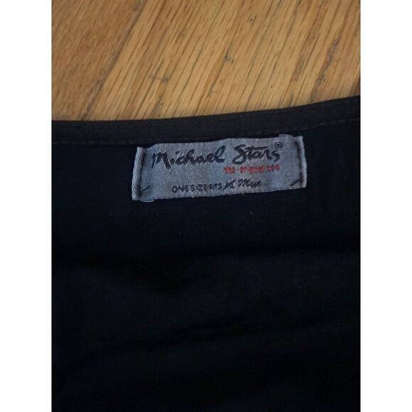 Michael Stars Black one sided Long Sleeve Ruched mini Dress For Women one size - Picture 4 of 6